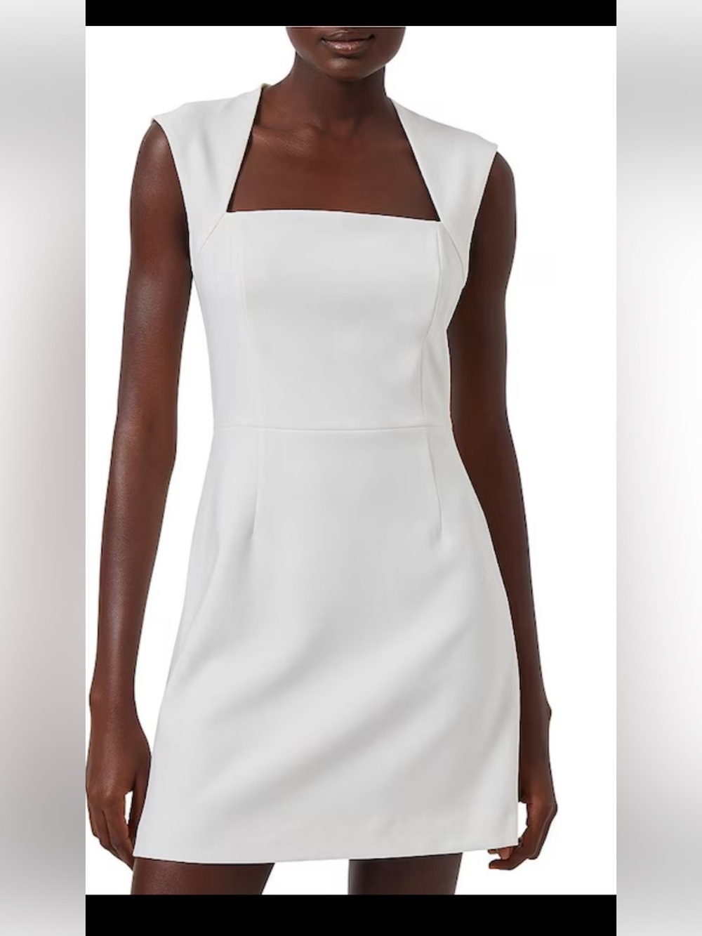 French Connection Ruth Whisper Square Neck Sleeveless Mini Dress NWOT Size 12 - Picture 3 of 6